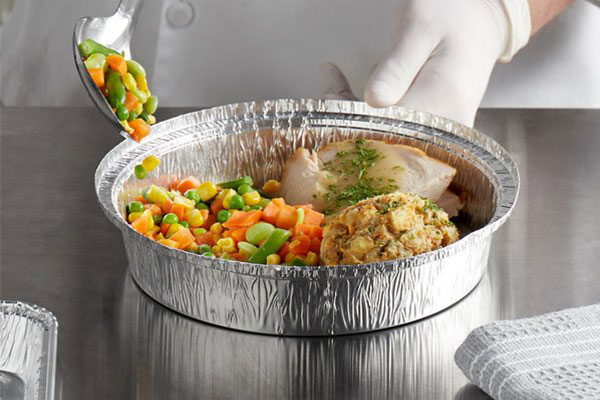 Round Reusable Aluminium Foil Tray Containers with Lids – 23cm