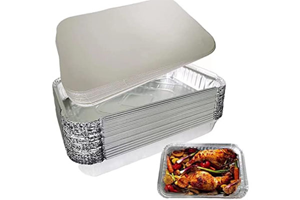 lauvacs 1 LB Oblong Foil Pan for Reheating Leftover Food