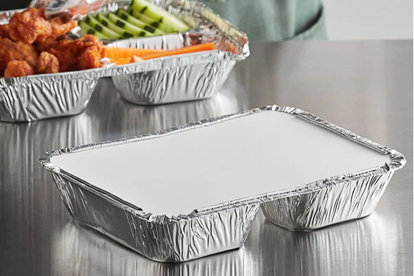 Takeout Foil Container with Cardboard Lid