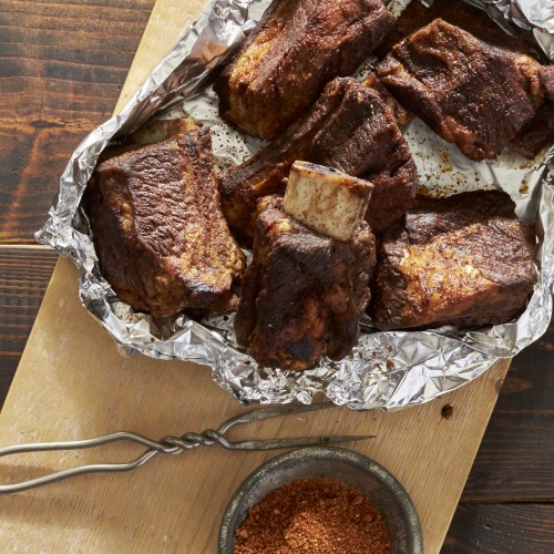 Grilled BBQ Short Ribs with Dry Rub