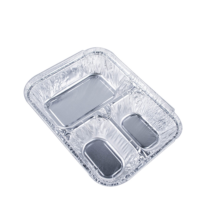  Aluminum Food Containers 3 Compartments