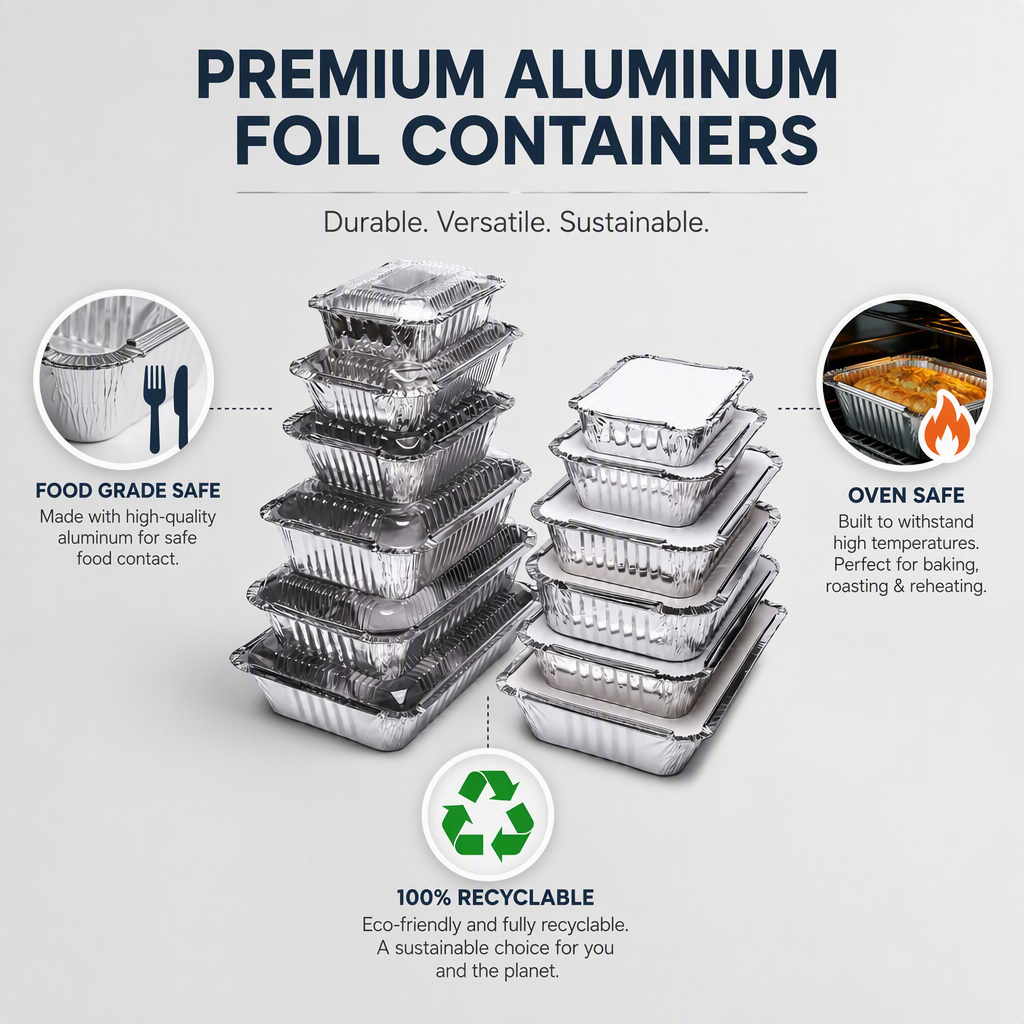 wholesale aluminum foil oblong tray with lids manufacturer - Lauvacs Aluminum aluminum plate with lid for catering